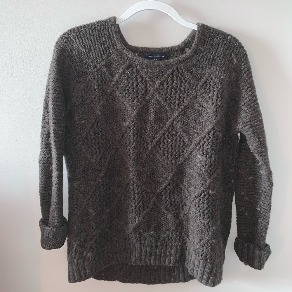 brown knit sweater